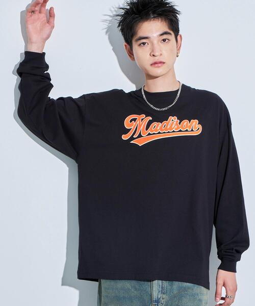 WEGO(ウィゴー)の「WEGO/アクセ付きグラフィックロンT(Tシャツ/カットソー・メンズ・ブラック/ダークグリーン/ホワイト・MEDIUM/LARGE)」の5枚目の写真