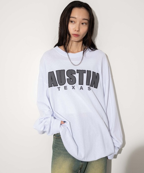 WEGO(ウィゴー)の「WEGO/アクセ付きグラフィックロンT(Tシャツ/カットソー・メンズ・ブラック/ダークグリーン/ホワイト・MEDIUM/LARGE)」の8枚目の写真