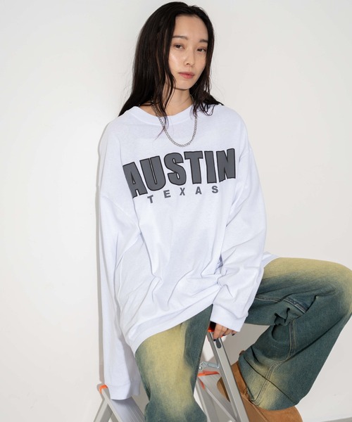 WEGO(ウィゴー)の「WEGO/アクセ付きグラフィックロンT(Tシャツ/カットソー・メンズ・ブラック/ダークグリーン/ホワイト・MEDIUM/LARGE)」の9枚目の写真