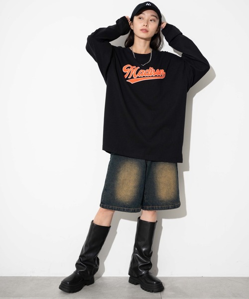 WEGO(ウィゴー)の「WEGO/アクセ付きグラフィックロンT(Tシャツ/カットソー・メンズ・ブラック/ダークグリーン/ホワイト・MEDIUM/LARGE)」の13枚目の写真