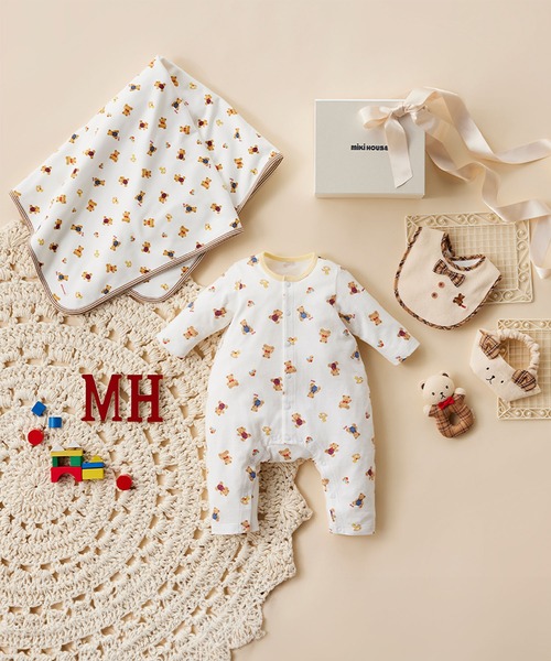 スムースコットン総柄ブランケット（ベビー寝具/家具）｜MIKI HOUSE