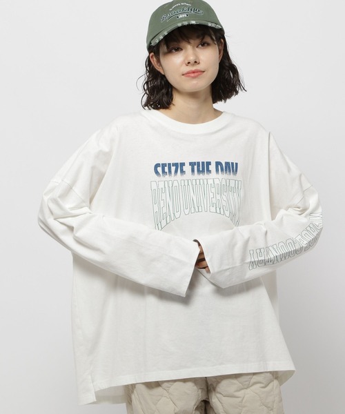 niko and（ニコアンド）の「アソートロゴ BIGTシャツ（T