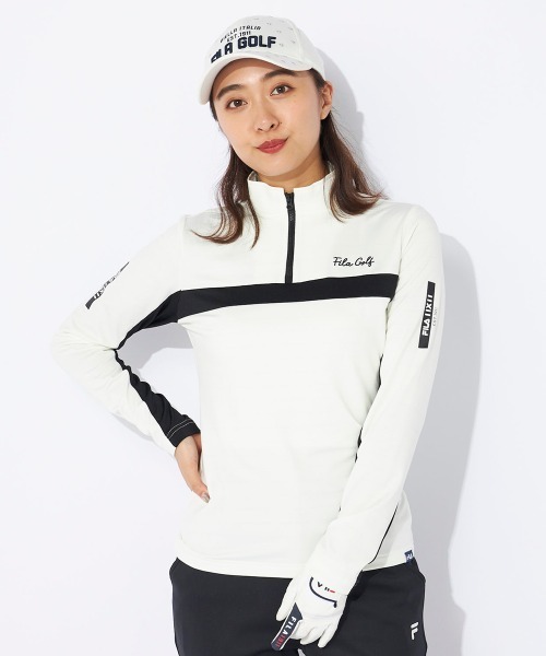 セール】【FILA GOLF/フィラゴルフ】レディース長袖ハーフジップシャツ