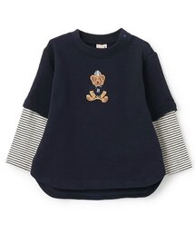 【リンク】くまサガラ重ね着長袖Tシャツ(キッズ)