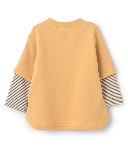 petit main（プティマイン）の「【リンク】くまサガラ重ね着長袖Tシャツ(キッズ)（Tシャツ/カットソー・キッズ・ネイビー/ホワイト系その他/クリーム・120cm/110cm/100cm/90cm/80ｃｍ/130cm）」の5枚目の写真