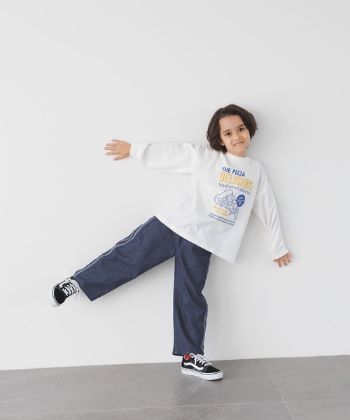 BAYFLOW（ベイフロー）の「[綿100%] アソートロゴBIGTシャツ(KIDS)（Tシャツ/カットソー・キッズ・グリーン/ピンク/チャコール/オフホワイト・130cm/110cm/140cm/150cm/120cm）」の11枚目の写真