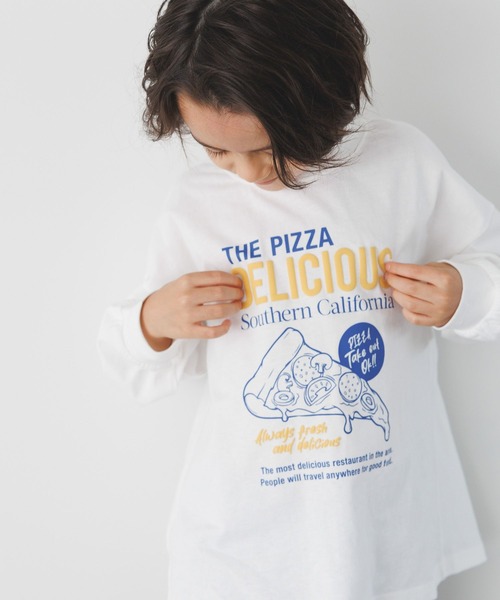 BAYFLOW（ベイフロー）の「[綿100%] アソートロゴBIGTシャツ(KIDS)（Tシャツ/カットソー・キッズ・グリーン/ピンク/チャコール/オフホワイト・130cm/110cm/140cm/150cm/120cm）」の7枚目の写真