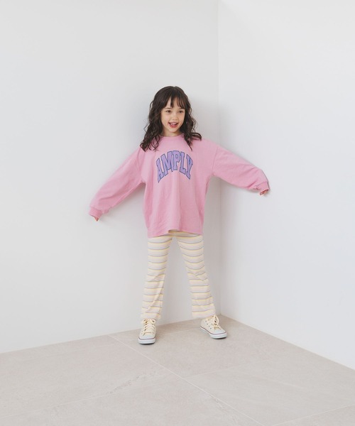 BAYFLOW（ベイフロー）の「[綿100%] アソートロゴBIGTシャツ(KIDS)（Tシャツ/カットソー・キッズ・グリーン/ピンク/チャコール/オフホワイト・130cm/110cm/140cm/150cm/120cm）」の16枚目の写真