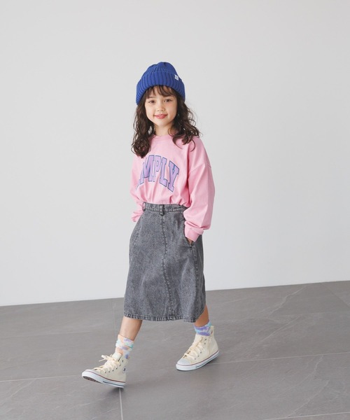 BAYFLOW（ベイフロー）の「[綿100%] アソートロゴBIGTシャツ(KIDS)（Tシャツ/カットソー・キッズ・グリーン/ピンク/チャコール/オフホワイト・130cm/110cm/140cm/150cm/120cm）」の17枚目の写真