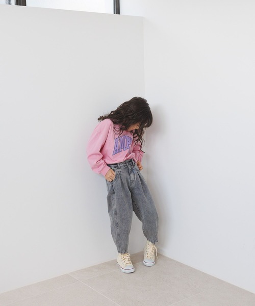 BAYFLOW（ベイフロー）の「[綿100%] アソートロゴBIGTシャツ(KIDS)（Tシャツ/カットソー・キッズ・グリーン/ピンク/チャコール/オフホワイト・130cm/110cm/140cm/150cm/120cm）」の20枚目の写真