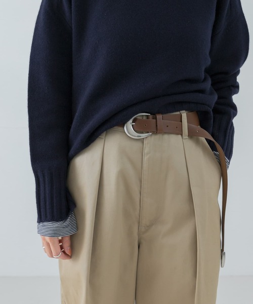 URBAN RESEARCH（アーバンリサーチ）の「オーバルバックルレザーベルト（ベルト・レディース・ブラック/ブラウン系その他・-）」の3枚目の写真