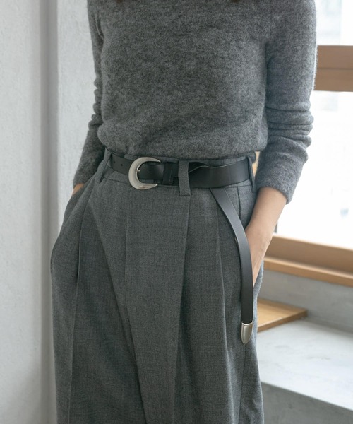 URBAN RESEARCH（アーバンリサーチ）の「オーバルバックルレザーベルト（ベルト・レディース・ブラック/ブラウン系その他・-）」の6枚目の写真