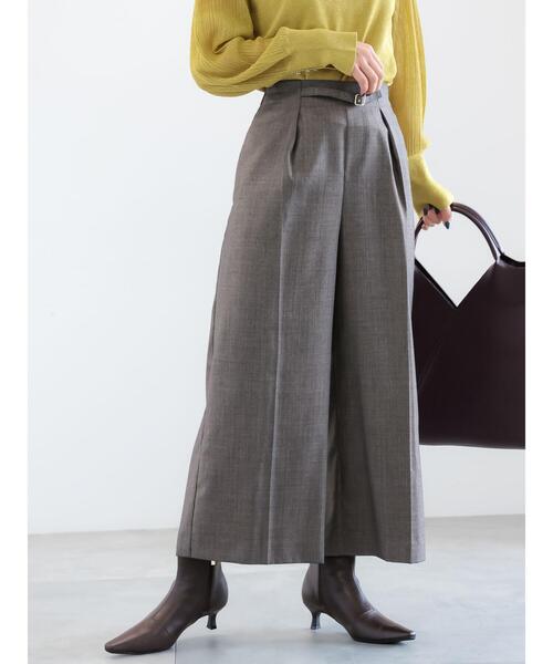 Te chichi(テチチ)の「ナローベルトワイドクロップトパンツ(その他パンツ・レディース・ネイビー/グレー/ブラウン・F)」の4枚目の写真