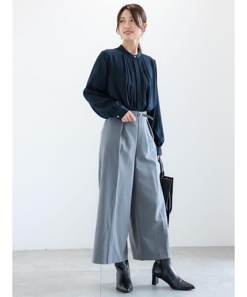 Te chichi(テチチ)の「ナローベルトワイドクロップトパンツ(その他パンツ・レディース・ネイビー/グレー/ブラウン・F)」の8枚目の写真