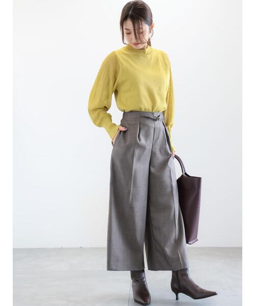 Te chichi(テチチ)の「ナローベルトワイドクロップトパンツ(その他パンツ・レディース・ネイビー/グレー/ブラウン・F)」の14枚目の写真