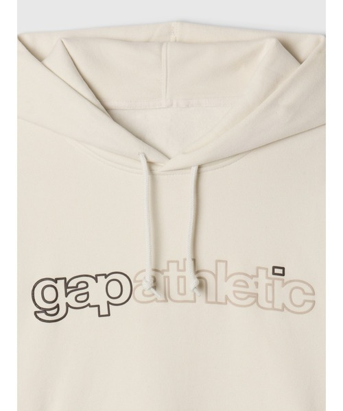 GAP - ヴィンテージソフト オーバーサイズGAPAthleticロゴパーカー アイボリー セール】ヴィンテージソフト オーバーサイズ GAP Athleticロゴ