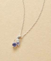 TAKE-UP（テイクアップ）の「K10 ツイストラインマルチカラーネックレス ( WG)（ネックレス・レディース）」