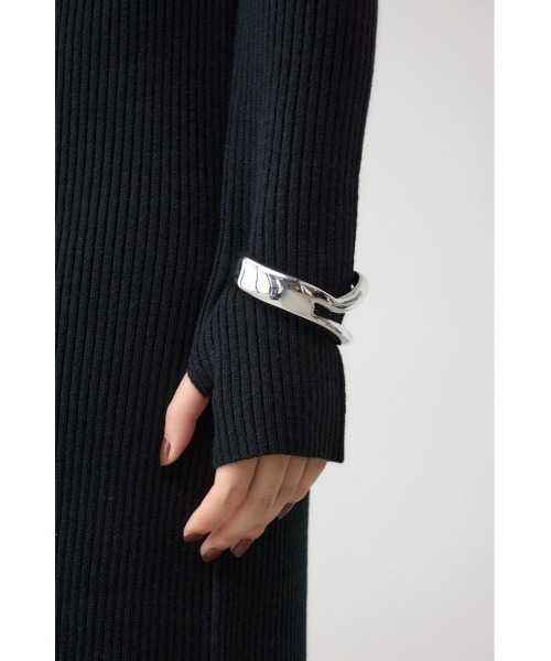 AZUL by moussy（アズールバイマウジー）の「リブニットロングワンピース（ワンピース・レディース・ブラック/ブラウン/グレー・FREE）」の13枚目の写真