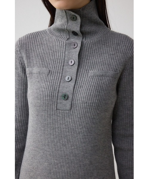 AZUL by moussy（アズールバイマウジー）の「リブニットロングワンピース（ワンピース・レディース・ブラック/ブラウン/グレー・FREE）」の21枚目の写真