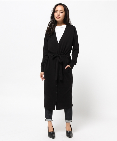 SLY（スライ）の「ベルト付LONG HG C/D-S（カーディガン/ボレロ・レディース・ネイビー/トップグレー/ブラック・FREE）」の2枚目の写真