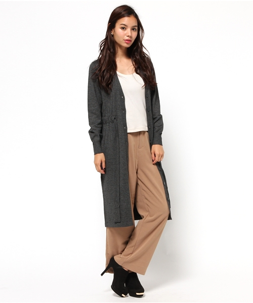 SLY（スライ）の「ベルト付LONG HG C/D-S（カーディガン/ボレロ・レディース・ネイビー/トップグレー/ブラック・FREE）」の3枚目の写真