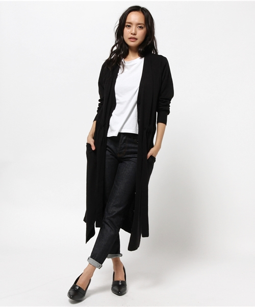 SLY（スライ）の「ベルト付LONG HG C/D-S（カーディガン/ボレロ・レディース・ネイビー/トップグレー/ブラック・FREE）」の7枚目の写真
