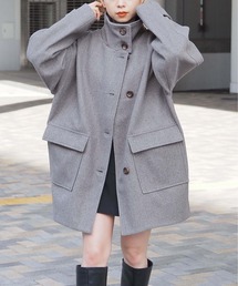 tiptop | コクーンミドルコート(ステンカラーコート)