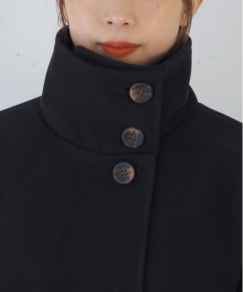 tiptop（ティップトップ）の「コクーンミドルコート（ステンカラーコート・レディース・ダークブラウン/ブラック/グレー・FREE）」の12枚目の写真