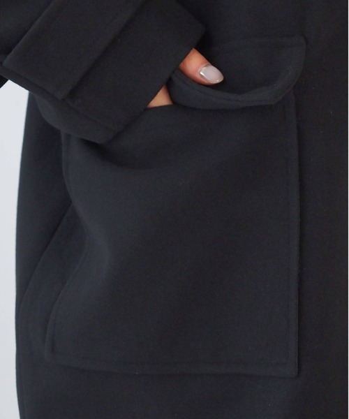 tiptop（ティップトップ）の「コクーンミドルコート（ステンカラーコート・レディース・ダークブラウン/ブラック/グレー・FREE）」の15枚目の写真