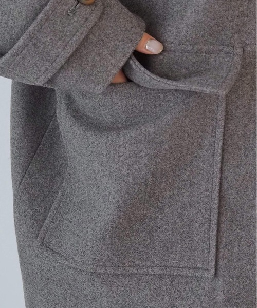 tiptop（ティップトップ）の「コクーンミドルコート（ステンカラーコート・レディース・ダークブラウン/ブラック/グレー・FREE）」の21枚目の写真