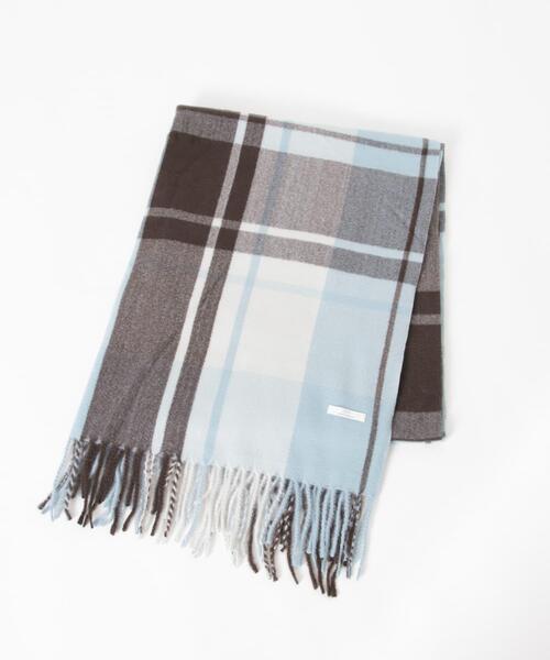 ITEMS URBANRESEARCH（アイテムズ アーバンリサーチ）の「チェックストール（マフラー・レディース・ライトブルー/ネイビー/オレンジ/ブラウン・ONE）」の10枚目の写真