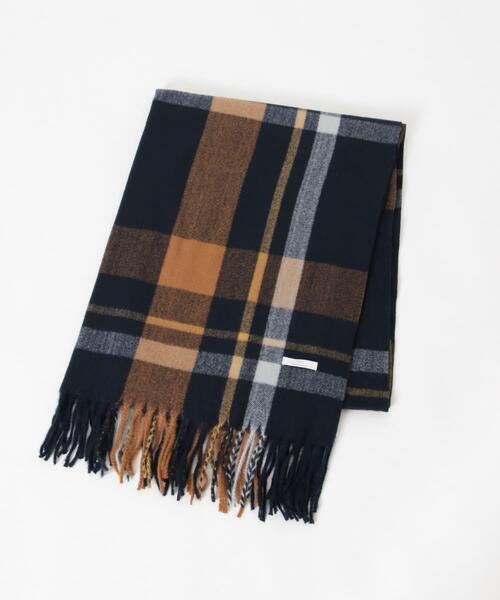 ITEMS URBANRESEARCH（アイテムズ アーバンリサーチ）の「チェックストール（マフラー・レディース・ライトブルー/ネイビー/オレンジ/ブラウン・ONE）」の13枚目の写真