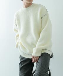 ITEMS URBANRESEARCH | ブランケットステッチ モヘアライクニット(ニット/セーター)