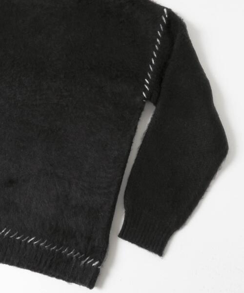 ITEMS URBANRESEARCH(アイテムズ アーバンリサーチ)の「ブランケットステッチ モヘアライクニット(ニット/セーター・メンズ・オフホワイト/ブラック・MEDIUM/LARGE)」の18枚目の写真