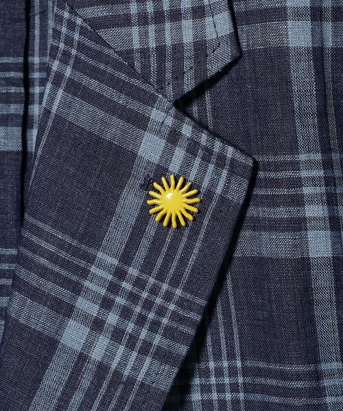 別注】GIANNETTO / リネン ネイビーチェック ジャケット（その他  