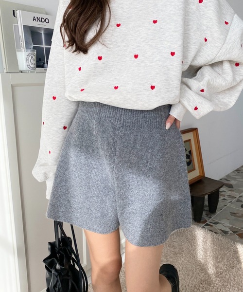 moment+（モーメントプラス）の「ショートニットパンツ（その他パンツ・レディース・グレー/ブラウン/ブラック/アイボリー/チャコールグレー・M/L）」の20枚目の写真