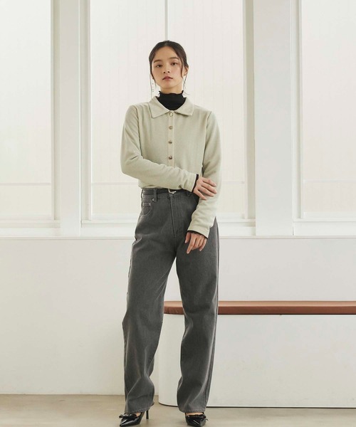 fifth（フィフス）の「ラメデザイン衿付プルオーバー（Tシャツ/カットソー・レディース・アイボリー/ブラック・M）」の10枚目の写真