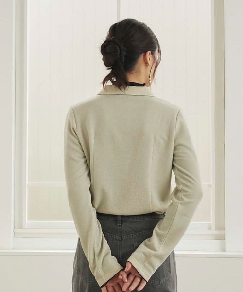 fifth（フィフス）の「ラメデザイン衿付プルオーバー（Tシャツ/カットソー・レディース・アイボリー/ブラック・M）」の5枚目の写真