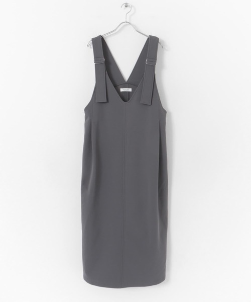 URBAN RESEARCH Sonny Label（アーバンリサーチサニーレーベル）の「Vネックジャンパースカート（ジャンパースカート・レディース・グレー/ブラック・FREE）」の11枚目の写真