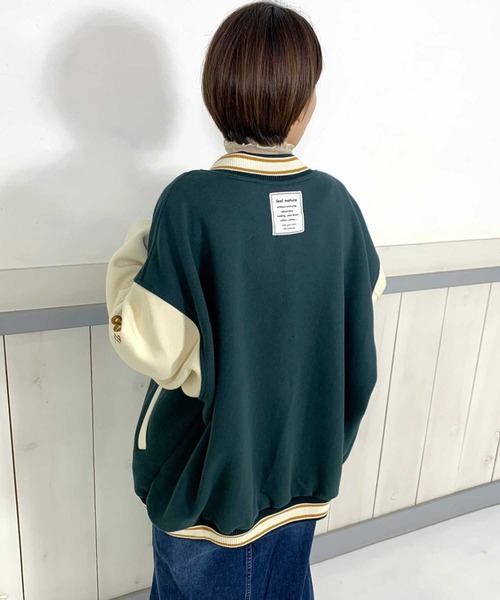 CRB(シーアールビー)の「袖切替ビッグスタジャン(スタジャン・レディース・オレンジ/ネイビー/グリーン・F)」の20枚目の写真