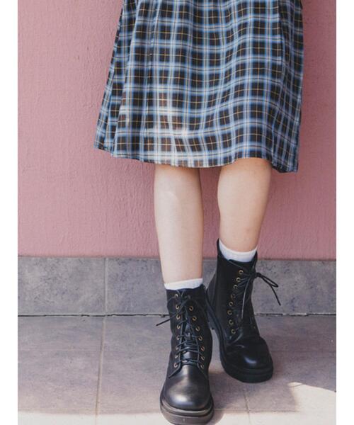 ehka sopo（エヘカソポ）の「レースアップブーツ（ブーツ・レディース・ブラウン/ブラック・L/M）」の3枚目の写真