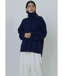 ウールカシミヤダブルフェイスボトルネック
