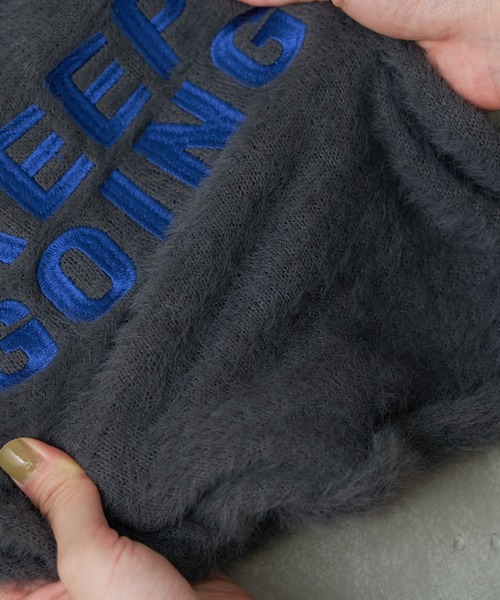 Actually（アクチュアリー）の「ルーズシャギーニットバッグ（トートバッグ・レディース・ブラック/グレー/グリーン・フリー）」の22枚目の写真