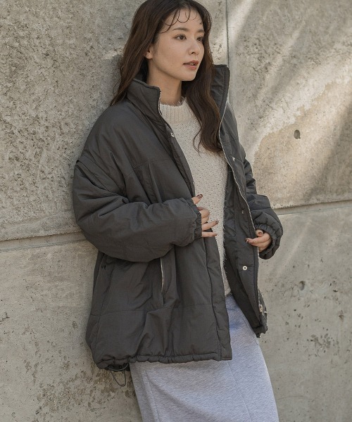 VICKY(ビッキー)の「【袖取り外し可能】タフタモンスター中綿ダウンジャケット(ダウンジャケット/コート・レディース・チャコールグレー/ブラック/ベージュ・M)」の22枚目の写真