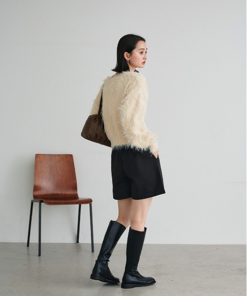 ad thie（アドティエ）の「ウエスト切替 ハーフパンツ（その他パンツ・レディース・ダークグレー/ブラック・FREE）」の4枚目の写真