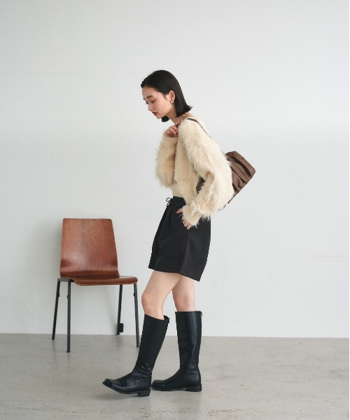 ad thie（アドティエ）の「ウエスト切替 ハーフパンツ（その他パンツ・レディース・ダークグレー/ブラック・FREE）」の9枚目の写真