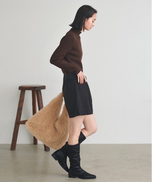 ad thie（アドティエ）の「ウエスト切替 ハーフパンツ（その他パンツ・レディース・ダークグレー/ブラック・FREE）」の12枚目の写真