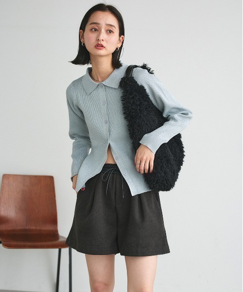 ad thie（アドティエ）の「ウエスト切替 ハーフパンツ（その他パンツ・レディース・ダークグレー/ブラック・FREE）」の14枚目の写真
