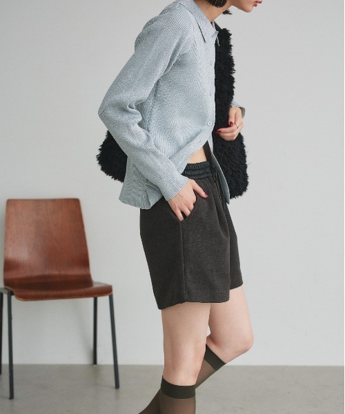 ad thie（アドティエ）の「ウエスト切替 ハーフパンツ（その他パンツ・レディース・ダークグレー/ブラック・FREE）」の18枚目の写真