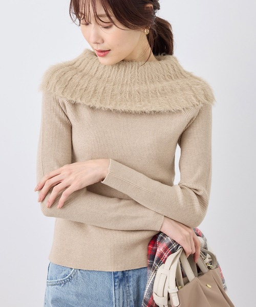 ROPE' PICNIC（ロペピクニック）の「襟フェザーオフタートル